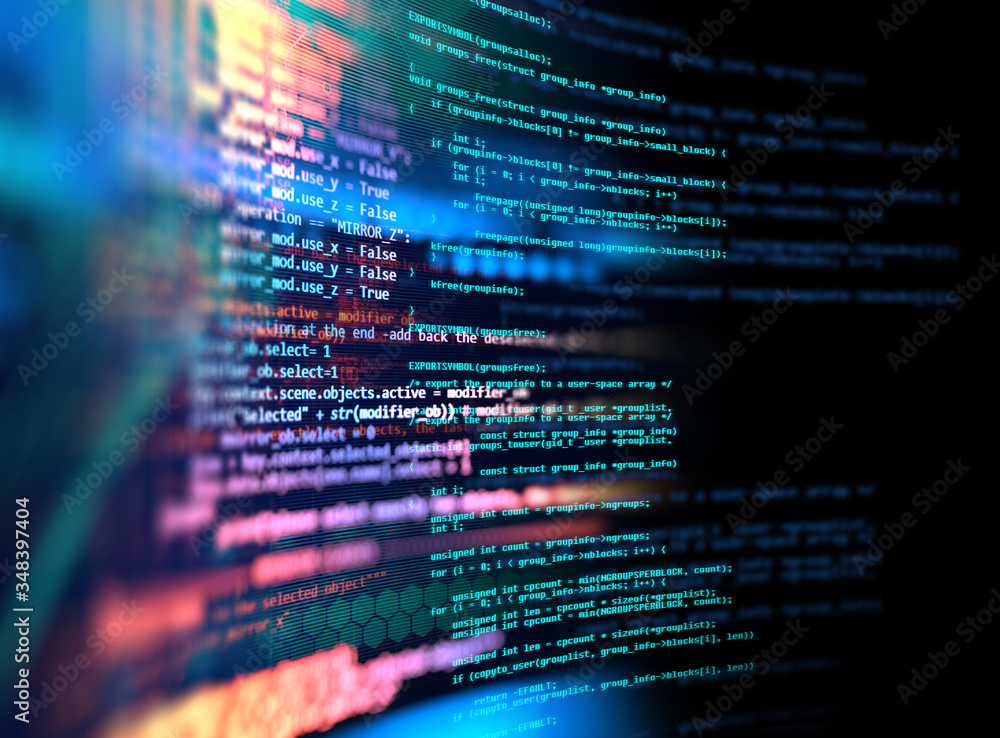 Programming code abstract technology background of software developer and  Computer script